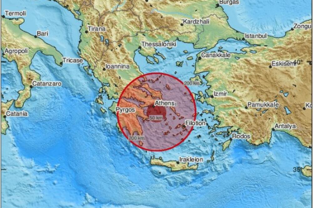 TRESLO SE U GRČKOJ: Zemljotres jačine 4,2 stepena po Rihteru pogodio Eviju, osetio se i na Atici