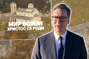 MIR BOŽJI, HRISTOS SE RODI! Predsednik Srbije čestitao Božić uz zvuke zvona sa srpske svetinje (VIDEO)