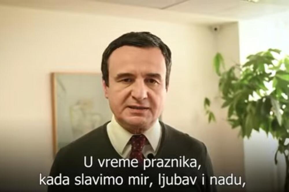 LICEMERNO: Posle 3 napada na Srbe, Kurti čestitao Božić, poslušajte šta je rekao na srpskom jeziku (VIDEO)