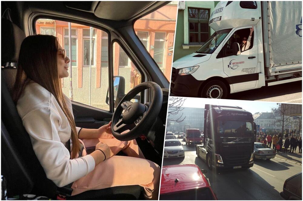 LEPA MAGDALENA GLAVNA ZVEZDA BOŽIĆNE VOŽNJE: Devojka iz Čačka pleni za volanom teretnjaka, a jednom je vozila više od 3.000 km