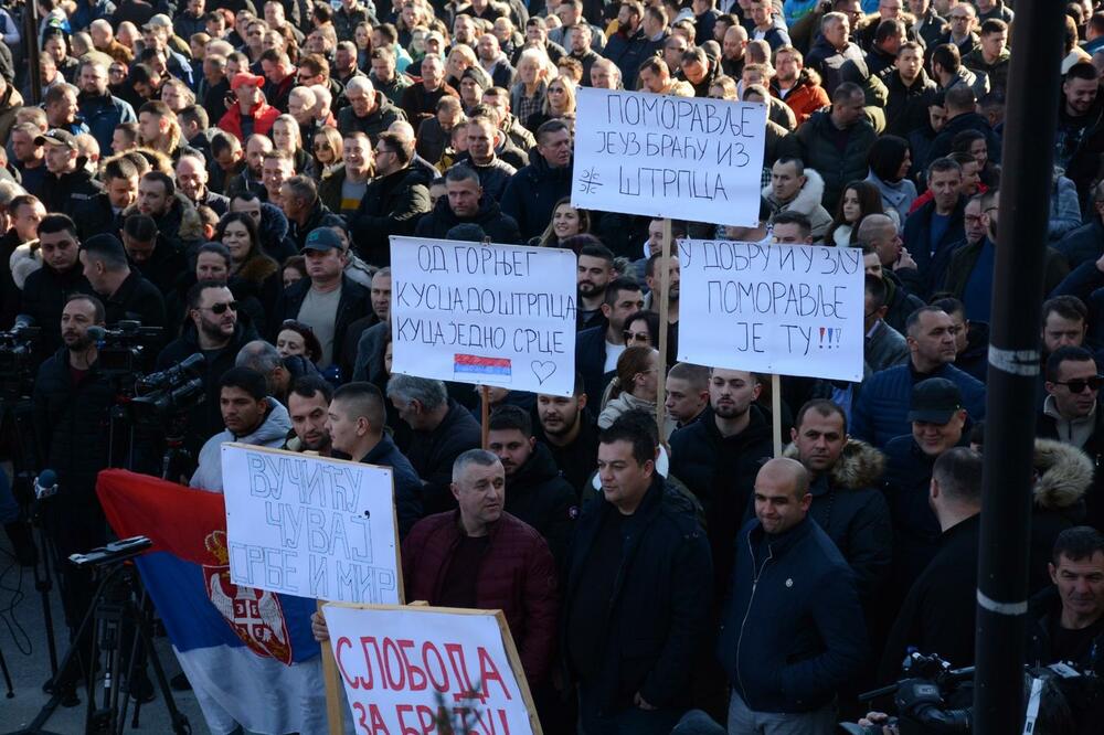 Kosovo i Metohija, Štrpci, protest