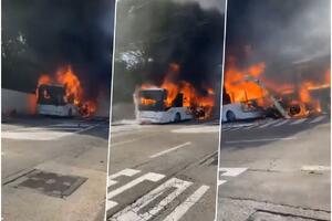 NA PETAK 13 ZAPALIO SE ŠKOLSKI AUTOBUS: Zapaljeno vozilo jurilo gradskim ulicama! Učenici za dlaku izbegli smrt! VIDEO