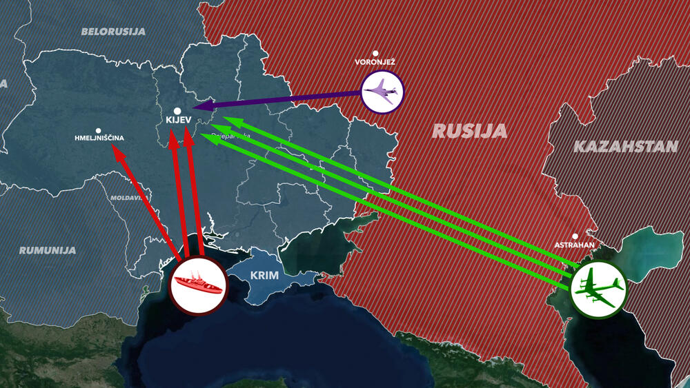 Ukrajina, napad, raketiranje, bombarderi, TU-95, TU-22 M, Kijev