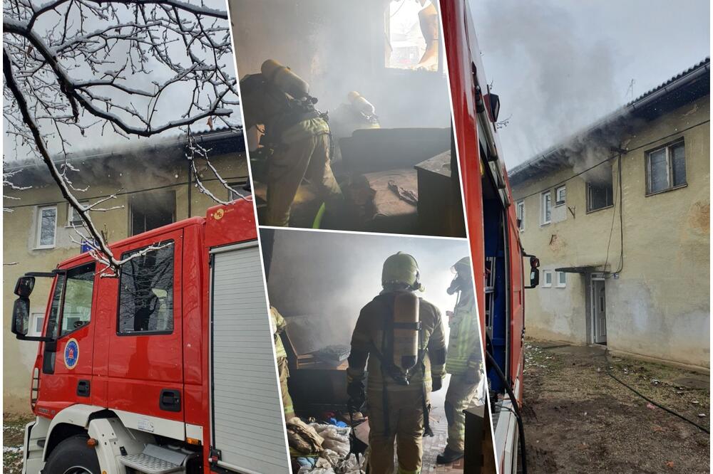 IZBIO POŽAR U PRIJEDORU, STRADALA ŽENA: Vatrogasci odmah posle dojave izašli na teren, ali za nju je bilo PREKASNO (FOTO)