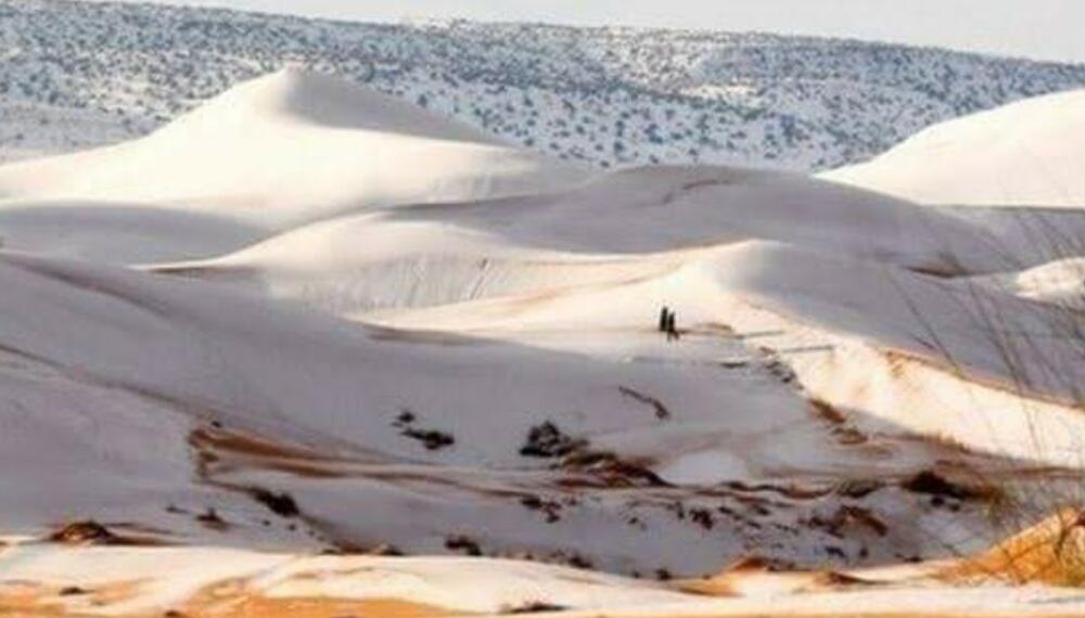 Alžir, pustinja, sneg