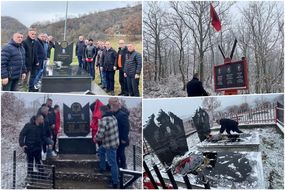 SRAMNA PROVOKACIJA U BUJANOVCU: Lokalni političari ponovo položili cveće na spomenik komandantu ALBANSKIH TERORISTA (VIDEO)