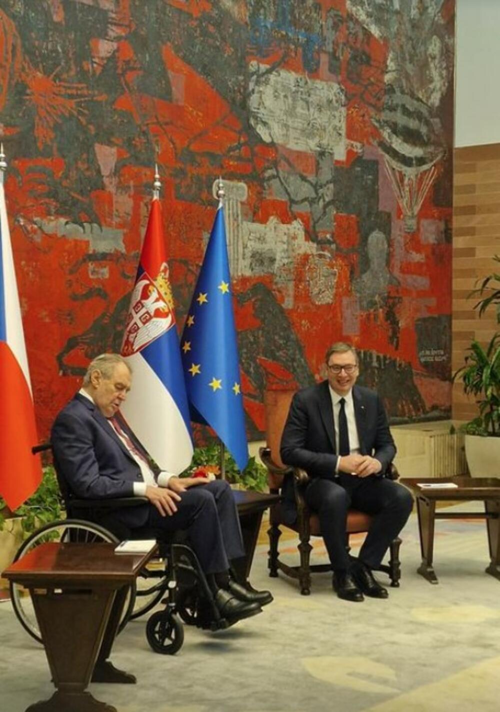 Aleksandar Vučić, Miloš Zeman, Palata Srbija