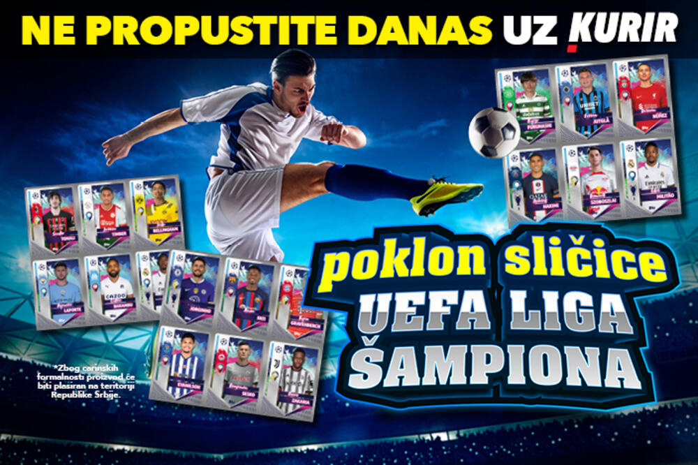 DANAS POKLON UZ KURIR - SAMOLEPLJIVE SLIČICE UEFA LIGA ŠAMPIONA 2022/2023.