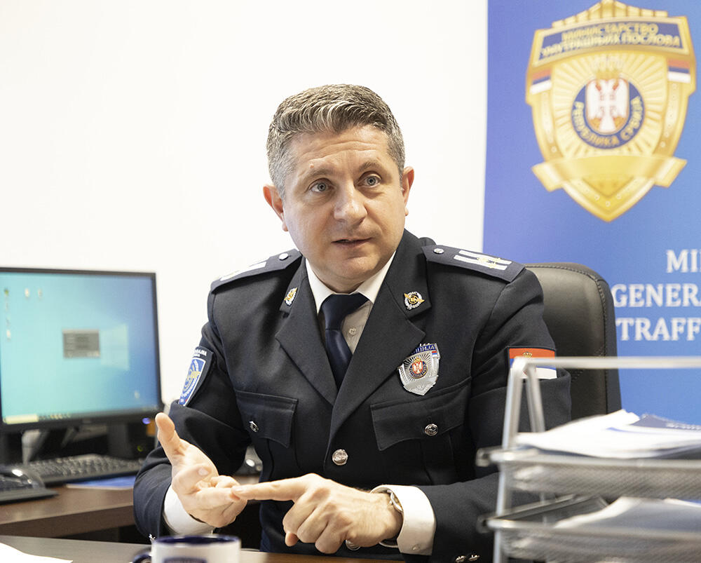 pukovnik policije Slaviša Lakićević, načelnik Uprave saobraćajne polocije