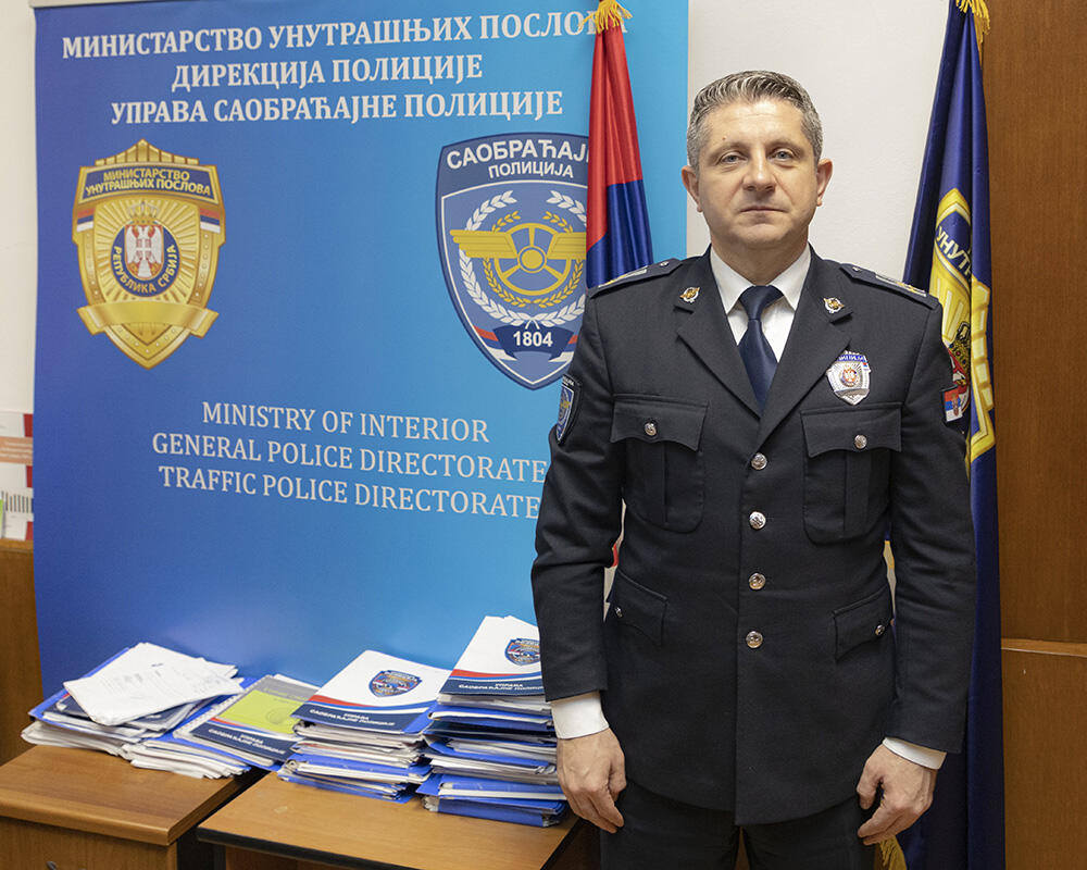 Pukovnik Slaviša Lakićević, načelnik Uprave saobraćajne policije