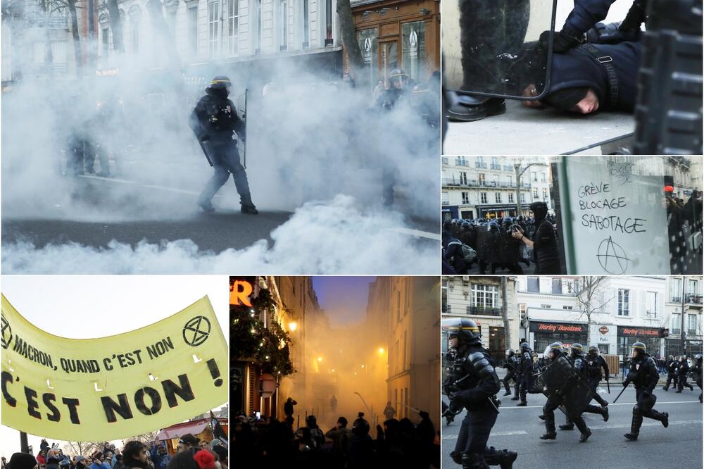 FRANCUSKA PONOVO NA NOGAMA: Novi protesti protiv penzijske reforme (FOTO)