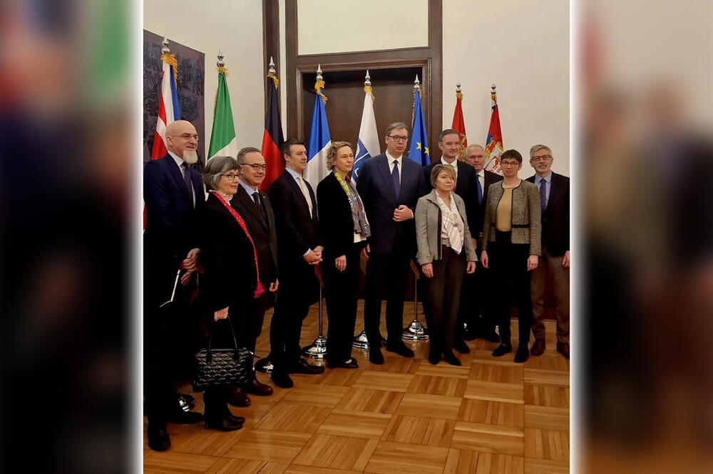 VAŽAN SASTANAK NA ANDRIĆEVOM VENCU: Predsednik Srbije sa ambasadorima Kvinte pri Oebsu u Beču (FOTO)