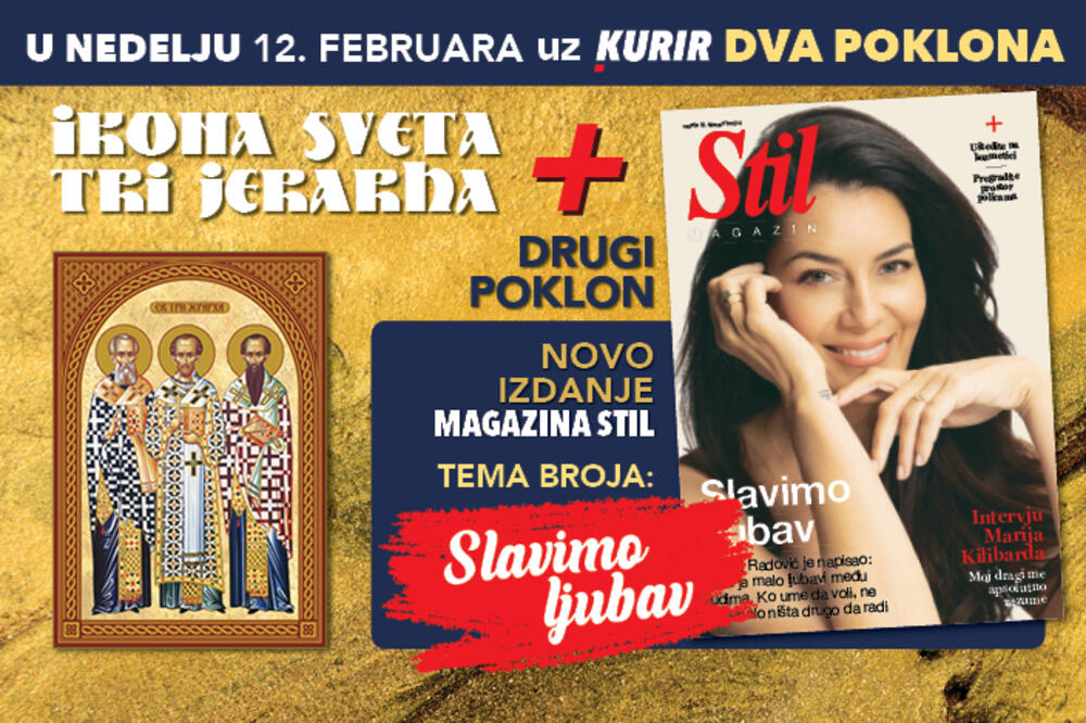 Ikona Sveta tri Jerarha plus dodatak – magazin Stil! NEDELJA, 12. februar, uz dnevne novine Kurir