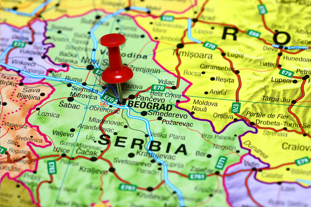 mapa, Srbija, mapa Srbije