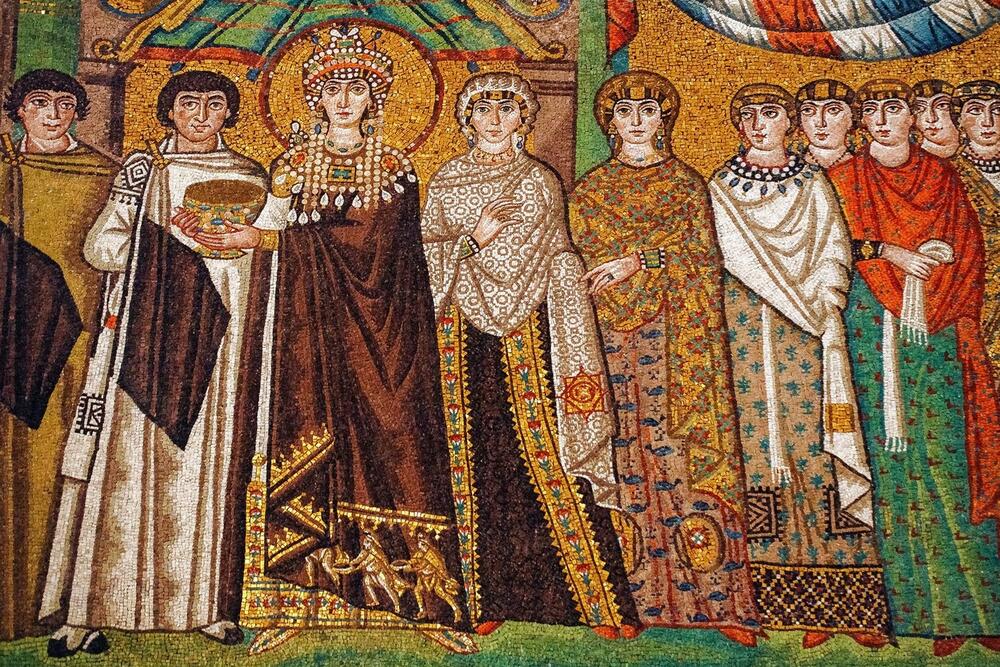 mozaik, carica Teodora, Justinijan