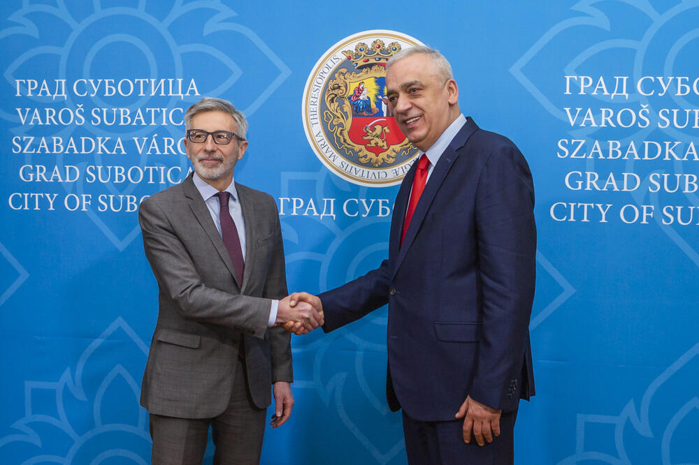 SUBOTICA: Gradonačelnik Stevan Bakić primio ambasadora Francuske Pjera Košara