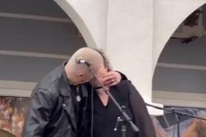 NIJE MOGAO DA SE SUZDRŽI! Đorđe David nasred bine poljubio pevačicu! Ona VRISNULA od ŠOKA, publika u neverici (VIDEO)