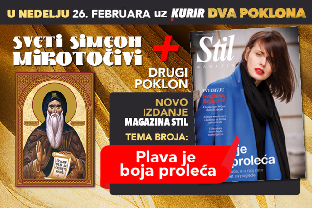 Ikona Sveti Simeon Mirotočivi plus dodatak – magazin Stil! NEDELJA, 26. februar, uz dnevne novine Kurir