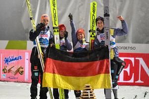 TRIJUMFOVALI NA LEGENDARNOJ PLANICI: Nemačka osvojila zlato u mešovitoj ekipi u ski skokovima na SP