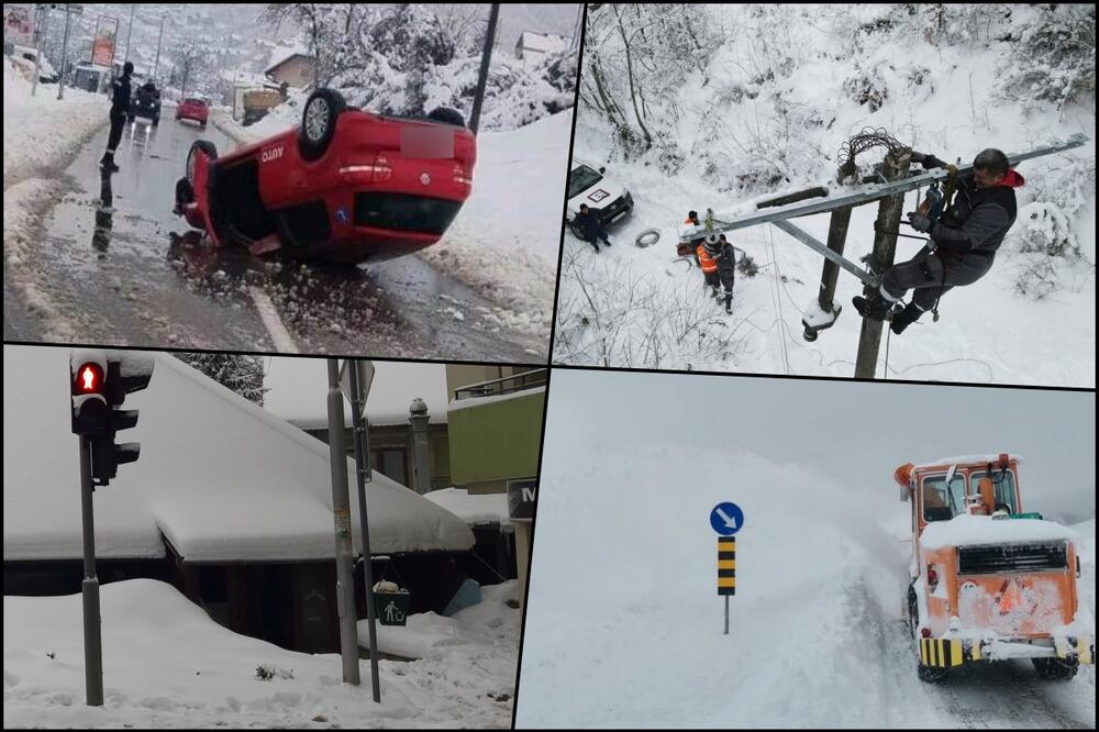 SNEG NAPRAVIO OGROMNE PROBLEME! Vanredno stanje u Prijepolju, pokidani kablovi, vozovi stoje, škole zatvorene, SELA BEZ STRUJE...