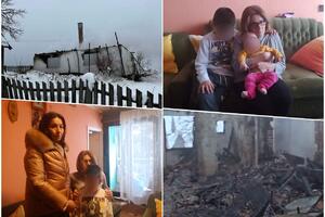 "MAJKA, MI SMO SADA BESKUĆNICI" Porodica Todosijević izgubila dom u požaru: Obradinka sa bebom u rukama gledala kako SVE NESTAJE