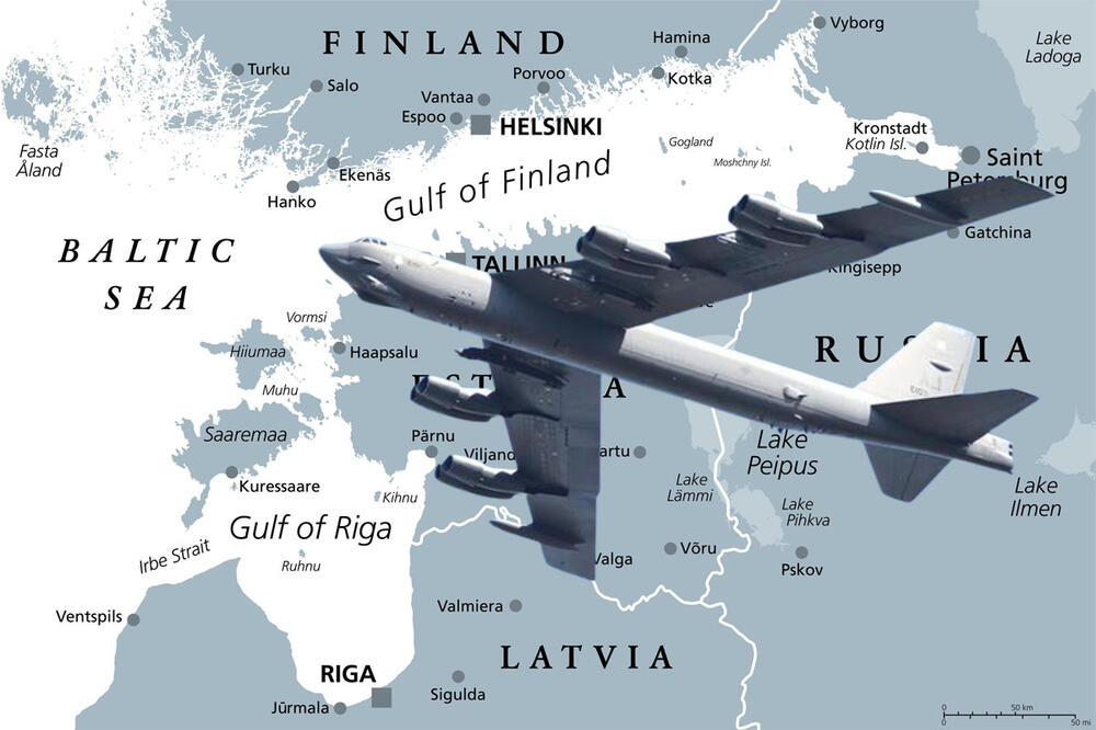 AMERIČKI STRATEŠKI BOMBARDER B-52H LETEO NA 20 KM OD GRANICE SA RUSIJOM: 200 km od Sankt Peterburga simulirao lansiranje raketa