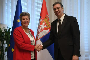 ZAHVALIO SAM KOMESARKI EU ILVI JOHANSON NA PODRŠCI I POMOĆI: Važan sastanak s predsednikom Srbije na Andrićevom vencu (FOTO)