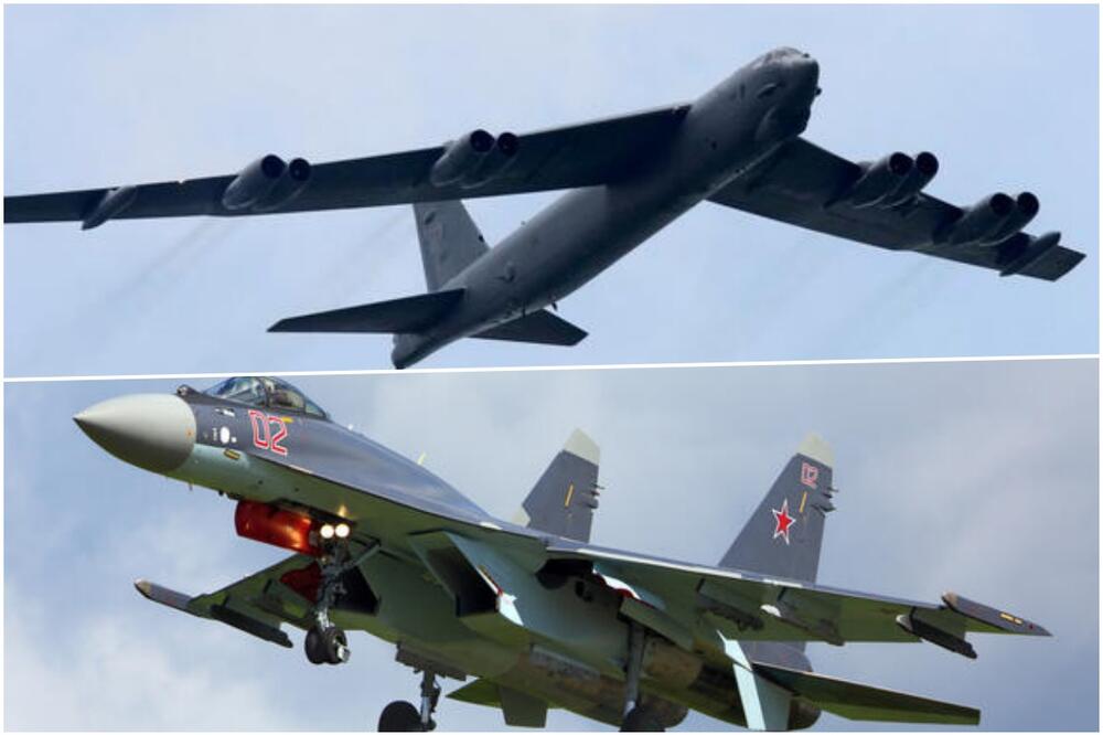 AMERIČKI BOMBARDERI LETELI PREMA RUSKOJ GRANICI Ministarstvo odbrane: Identifikovana dva cilja, u vazduh podignut SU-35! (VIDEO)