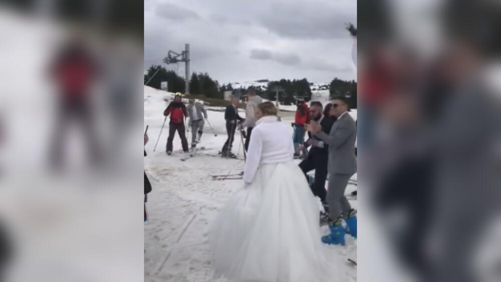svadba, venčanje, Kopaonik, skijanje