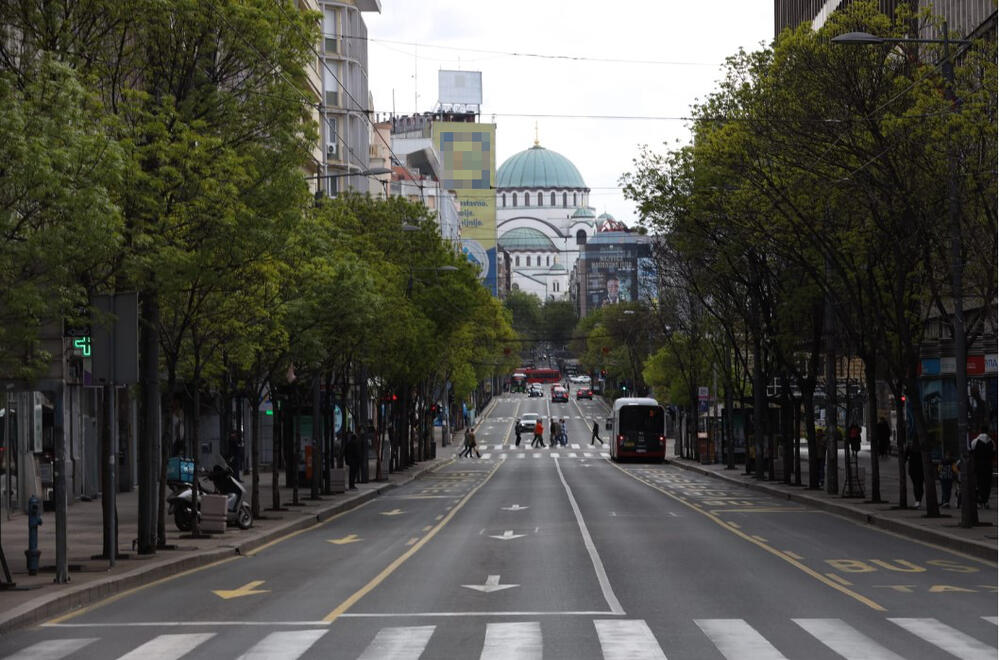 Beograd, prazne ulice, Uskrs