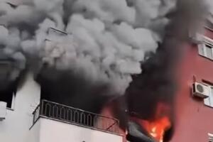 OVAKO JE SVE POČELO, DIM KULJA, VATRA PLAMTI: U plamenu stan žene koja je nastradala u Sremčici (VIDEO)