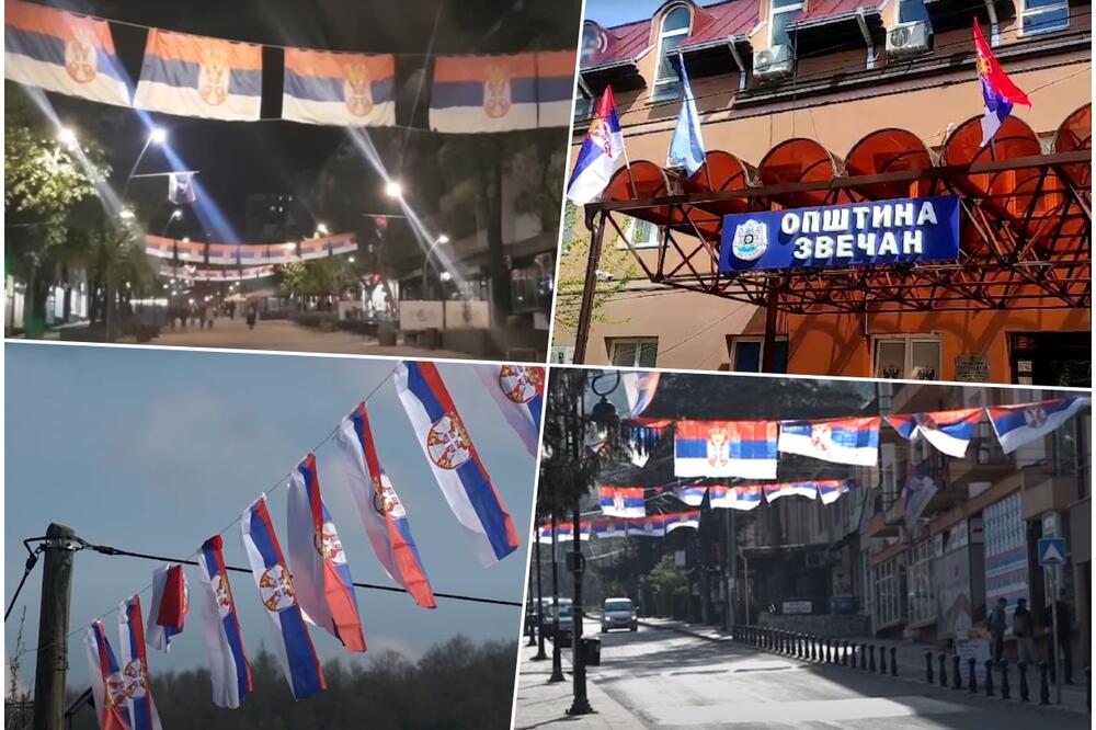 SVUD SRPSKE TROBOJKE! Nove zastave Srbije vijore se u četiri opštine na severu Kosova