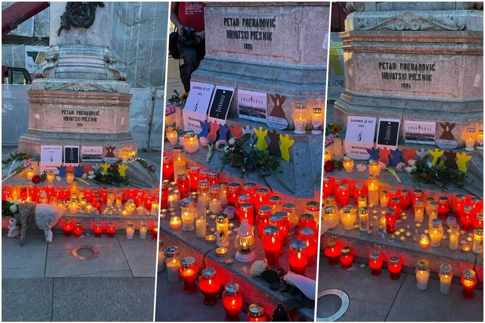 ZAGREB TUGUJE SA NAMA! Građani masovno pale sveće za žrtve masakra: Dragi striček Dragan, dragih 8 anđela, mnogo vas volimo (FOTO)