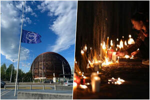 ZASTAVA CERN U ŽENEVI NA POLA KOPLJA: Evropska organizacija za nuklearna istraživanja odaje počast žrtvama u Srbiji!