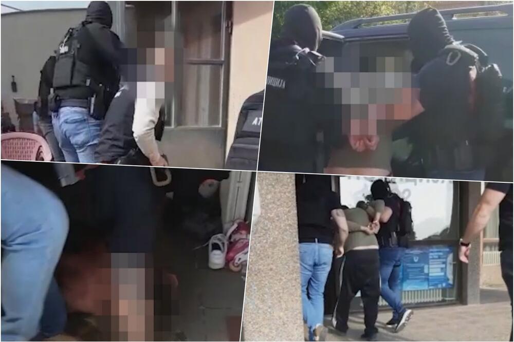 SPECIJALCI GA OPKOLILI SA SVIH STRANA, PA OBORILI NA POD: Pogledajte snimak hapšenja muškarca koji je pretio MASAKROM u Rumi