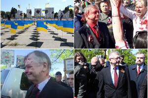 ISPRED MAUZOLEJA POSTAVILI UKRAJINSKE ZASTAVE I "GROBOVE"! Ambasador Rusije u Varšavi OPET sprečen da oda poštu palim Sovjetima