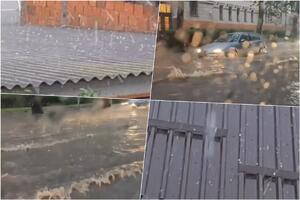NEVREME SE SRUČILO NA SRBIJU: Novosadske ulice poplavljene, padao grad veličine lešnika VIDEO