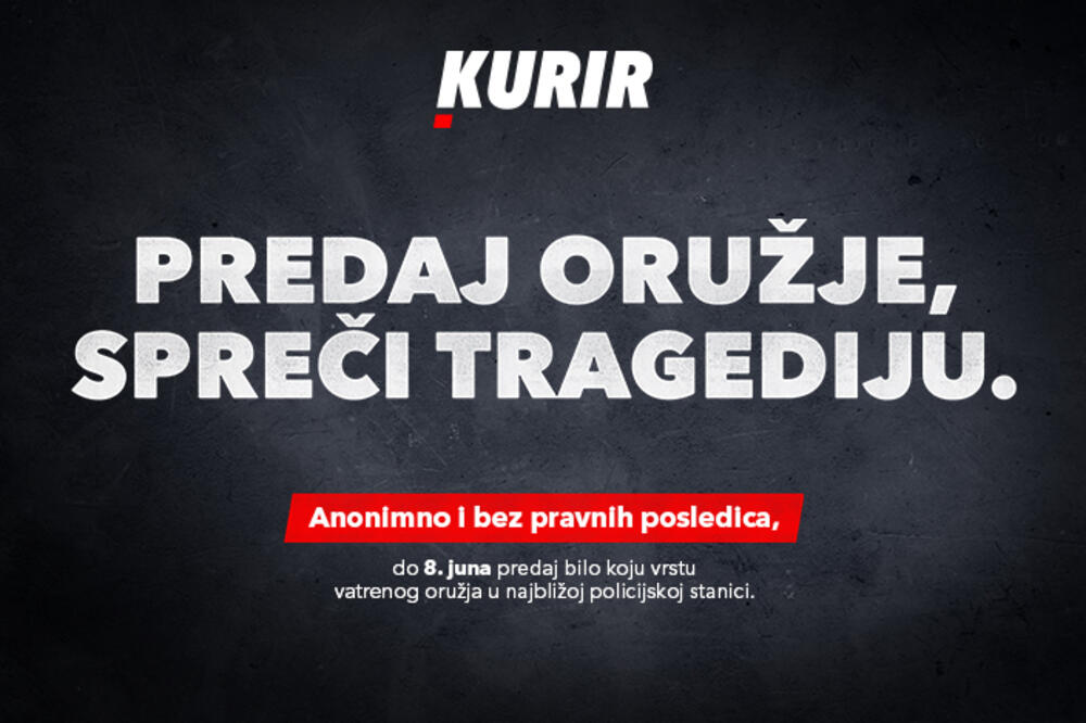 Kurir apeluje na građane da pokažu odgovornost: PREDAJ ORUŽJE, SPREČI TRAGEDIJU!