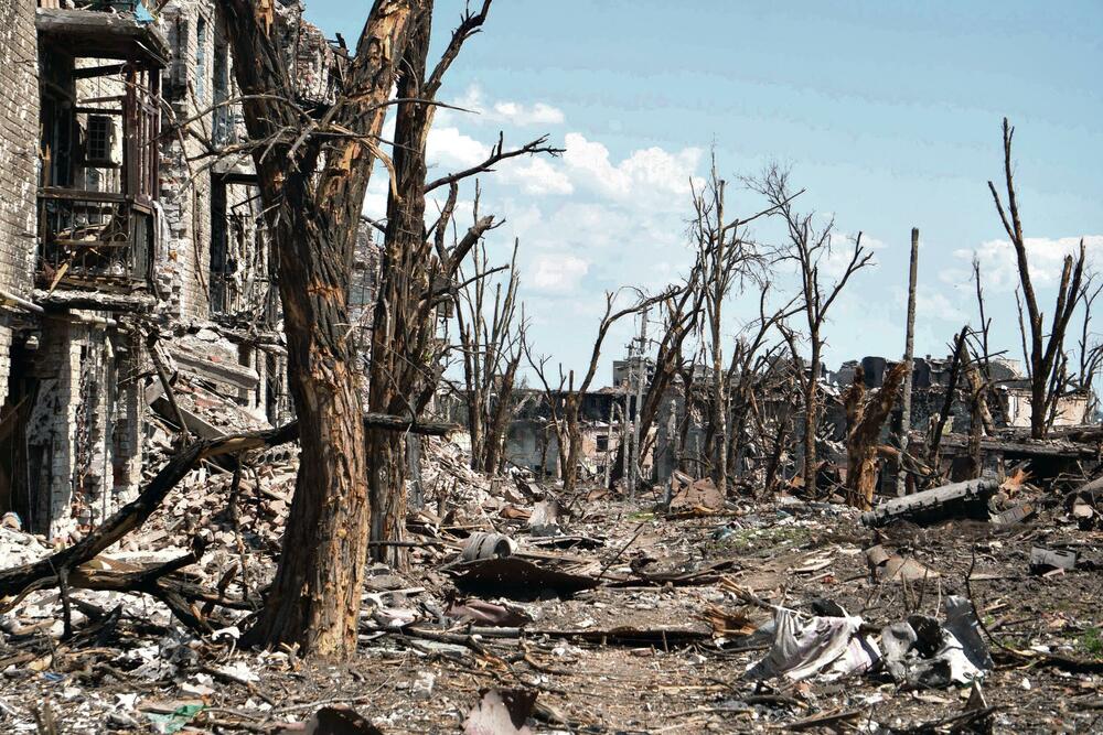 Sablasno: Uništeno drveće nad ostacima zgrada