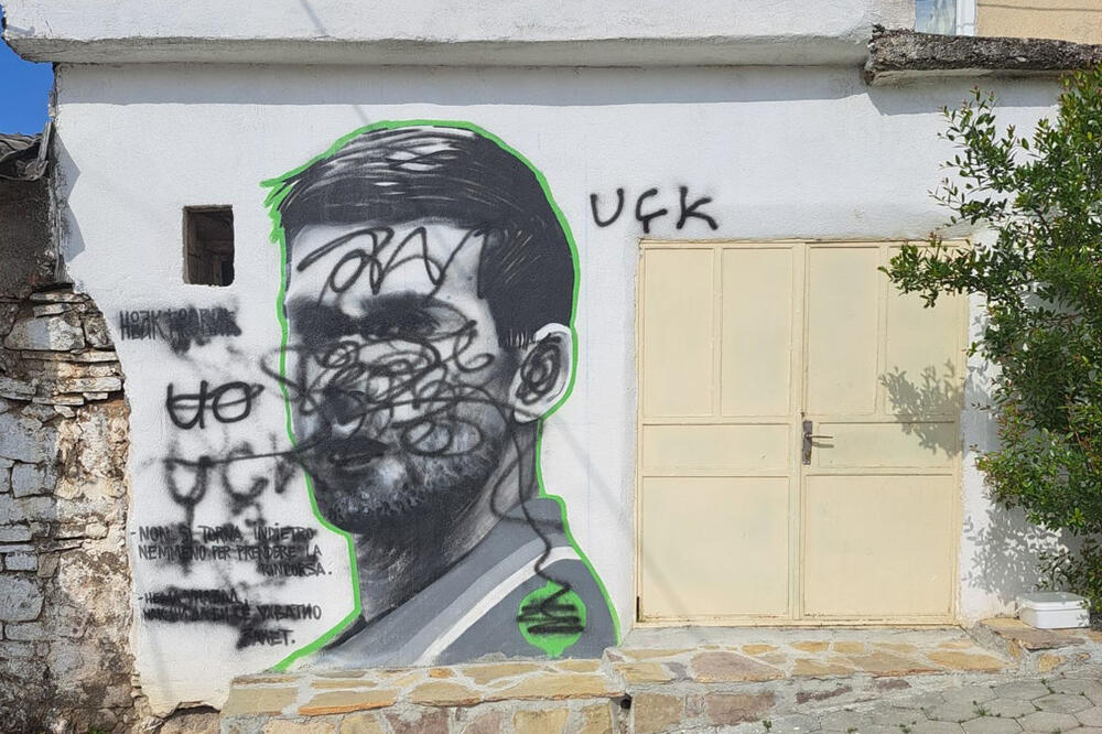 SRAMOTA: Uništen mural Novaka Đokovića zbog njegove izjave o Kosovu