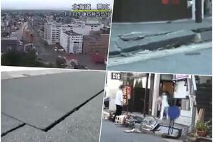 PRVI SNIMCI RAZORNOG ZEMLJOTRESA U JAPANU: Začuo se snažan huk, pa sve počelo da se TRESE! Puca beton na ulici, ljudi PANIČNO beže