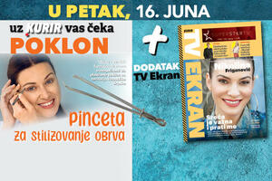 Poklon – pinceta za obrve plus dodatak TV Ekran! Petak, 16. jun, uz primerak dnevnih novina Kurir