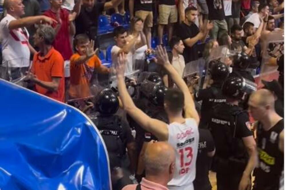BRAVO, DOBRIĆU! LEPŠA STRANA MRAČNOG DERBIJA! Košarkaš Zvezde zaštitio igrače Partizana - pogledajte gest vredan svakog poštovanja