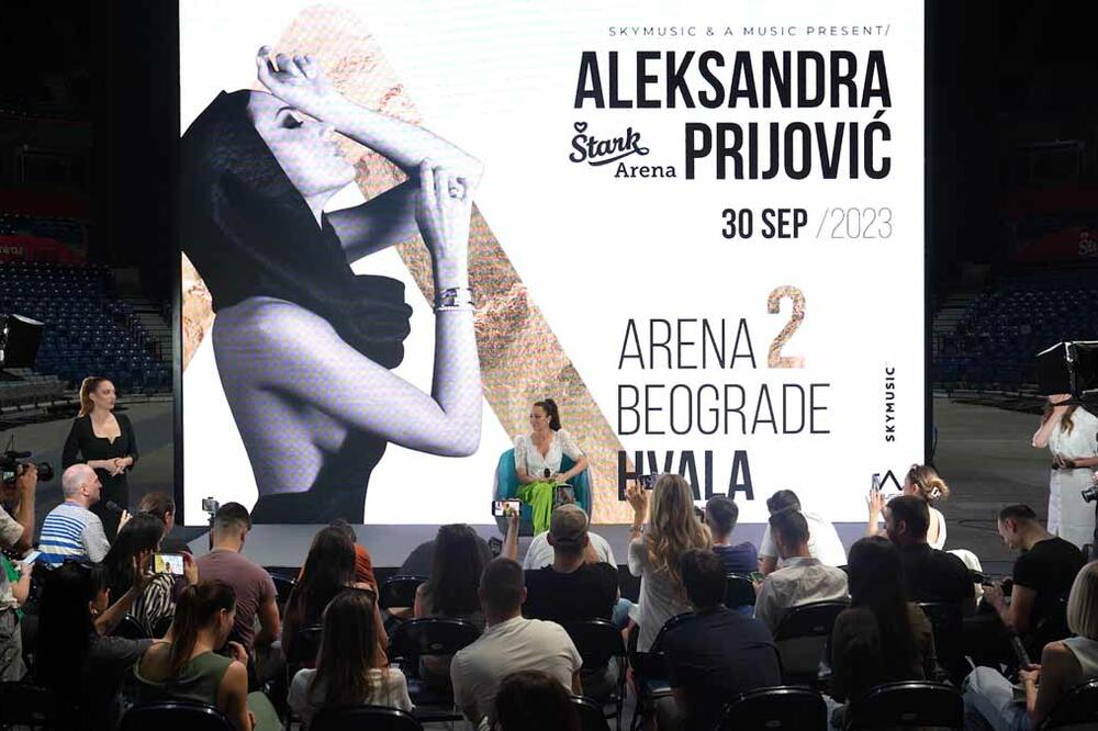 EKSKLUZIVNO Aleksandra Prijović osvaja Arenu DVA PUTA! Saznajte sve o spektakularnoj konferenciji za medije održanoj u Štark Areni
