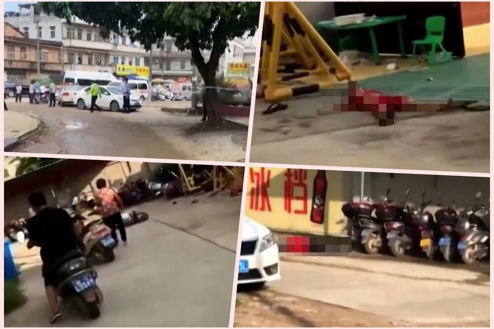 UZNEMIRUJUĆE, PRVI SNIMCI MASAKRA U KINI: Uleteo u vrtić, ubio vaspitača, dvoje roditelja i tri mališana (VIDEO)