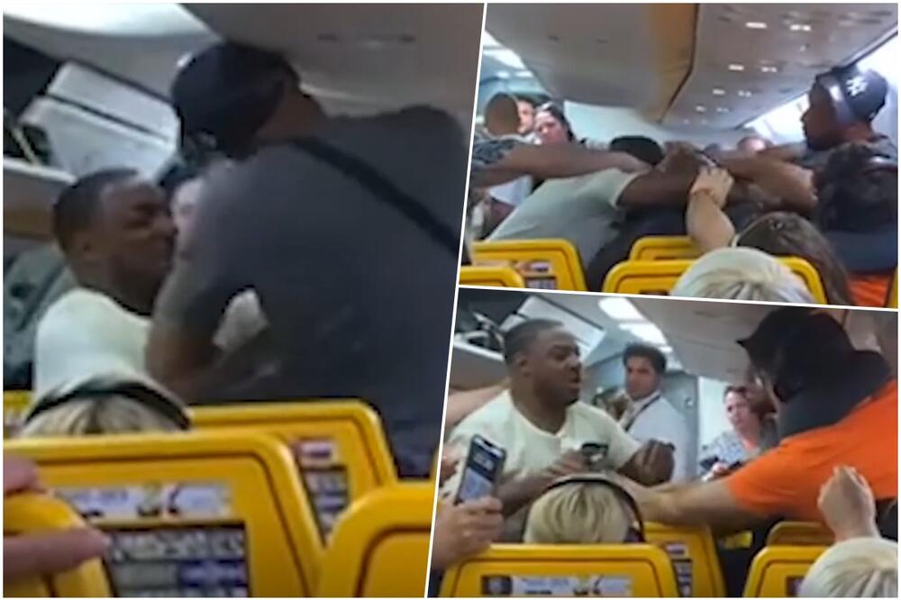 NIJE HTEO DA GA PUSTI DA SEDI DO PROZORA: Pogledajte tuču Britanca i Amerikanca u avionu, JEDVA IH RAZDVOJILI (FOTO, VIDEO)