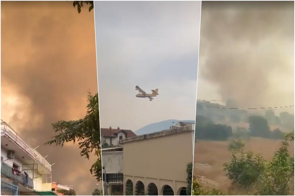 "LJUDI BEŽE IZ APARTMANA, SVE SMRDI!" Veliki požar buknuo u Dalmaciji,gasi ga ŠEST AVIONA,evakuisane porodice,izgoreo auto (VIDEO)