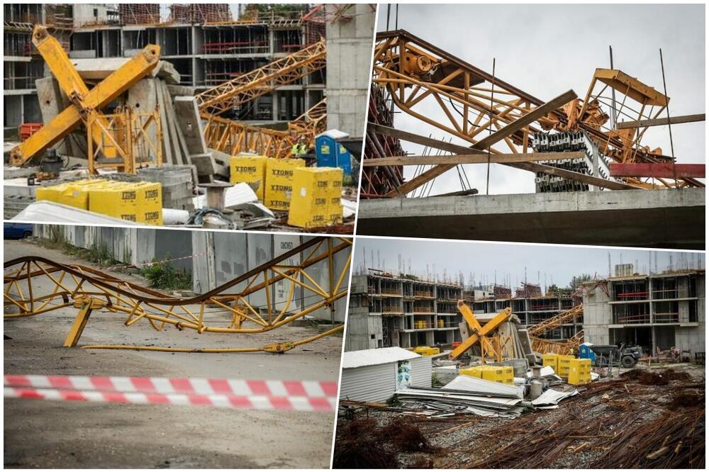 VEŠTACI UTVRĐUJU UZROKE PADA DVA KRANA U BEOGRADU: Oluja oborila dizalice na gradilištu, oglasilo se Ministarstvo rada