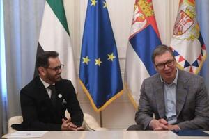 "NIJE LAKO ISPRATITI VELIKOG PRIJATELJA": Predsednik Vučić primio u oproštajnu posetu ambasadora UAE Mubaraka Al Daherija (FOTO)