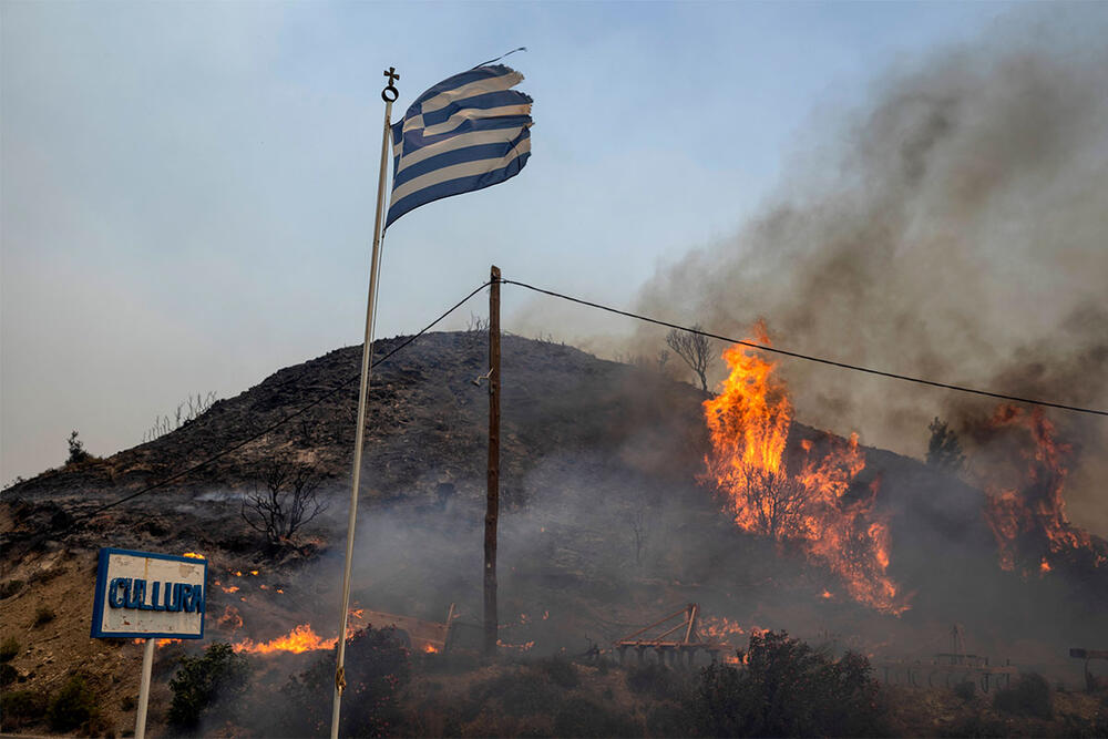 Grčka, požar, Rodos